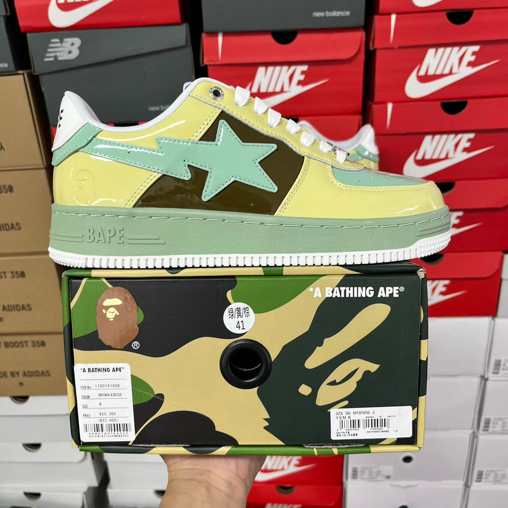 A Bathing Ape Bapesta Green/Yellow/Brown - product view 1