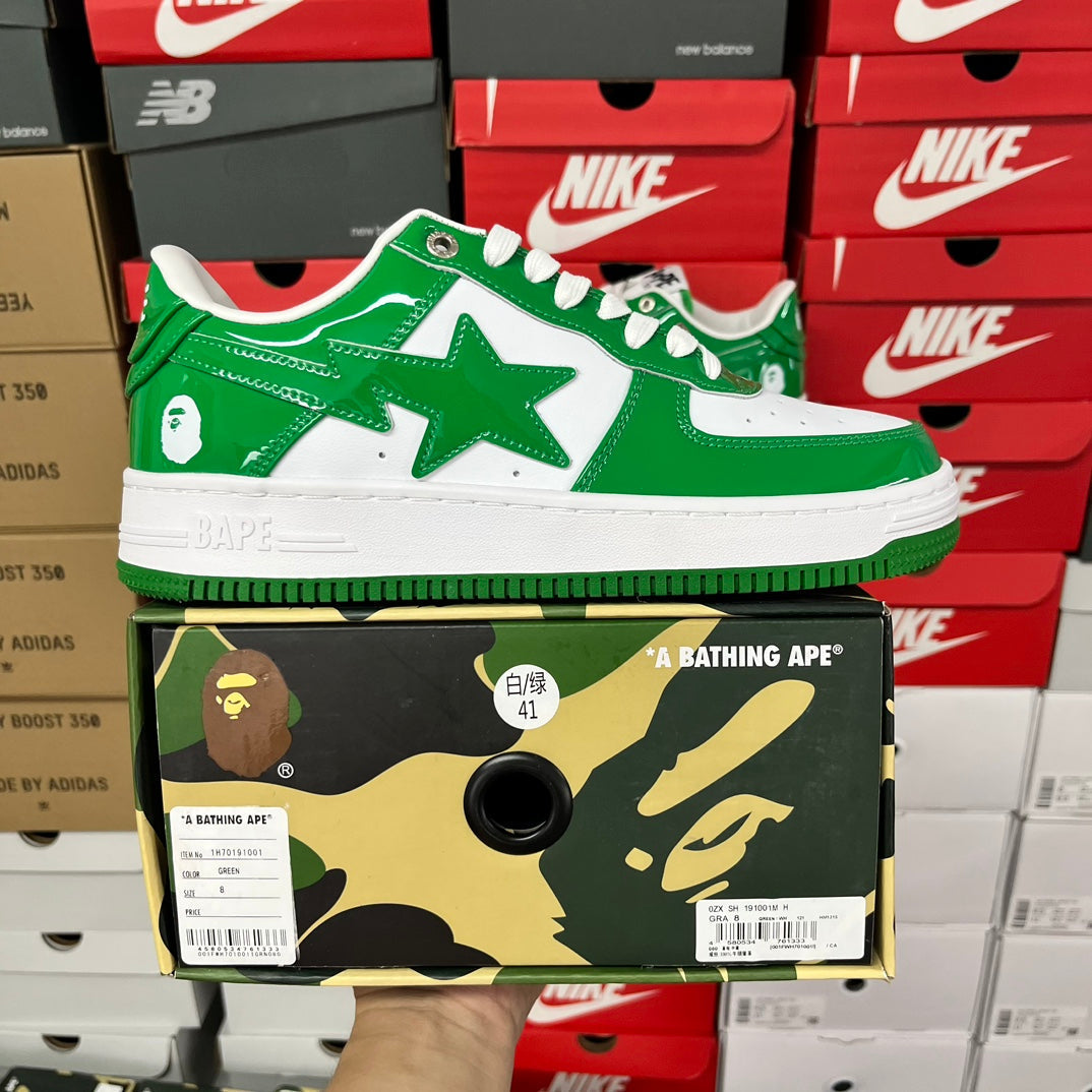 A Bathing Ape Bapesta Green/White - product view 1