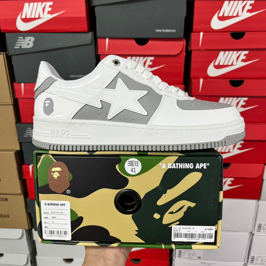 A Bathing Ape Bapesta Grey/White - product view 1