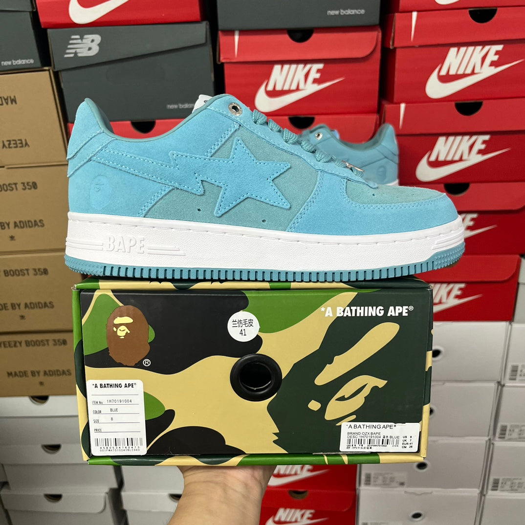 A Bathing Ape Bapesta Leather Blue - product view 1