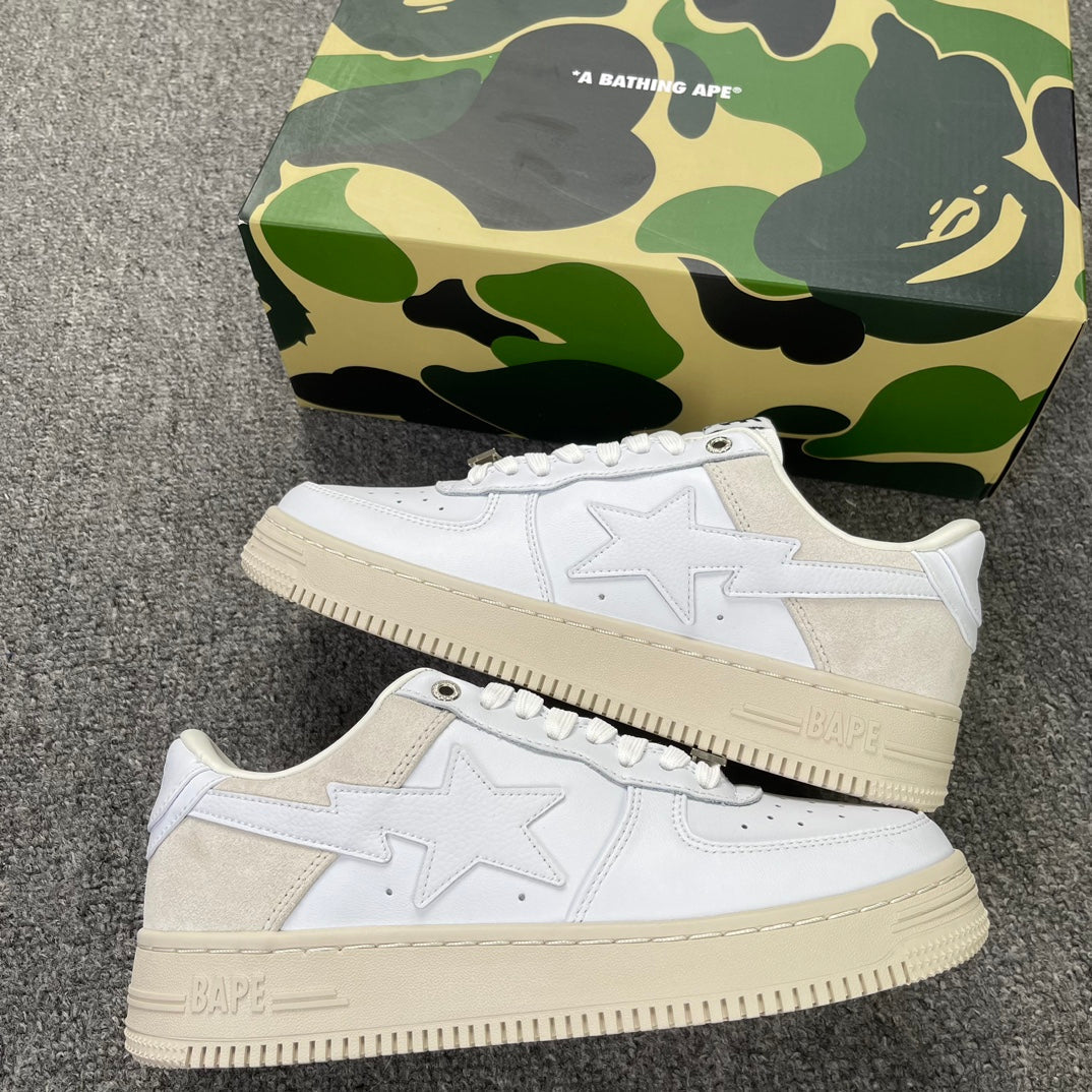 A Bathing Ape Bapesta Cream/White - product view 1