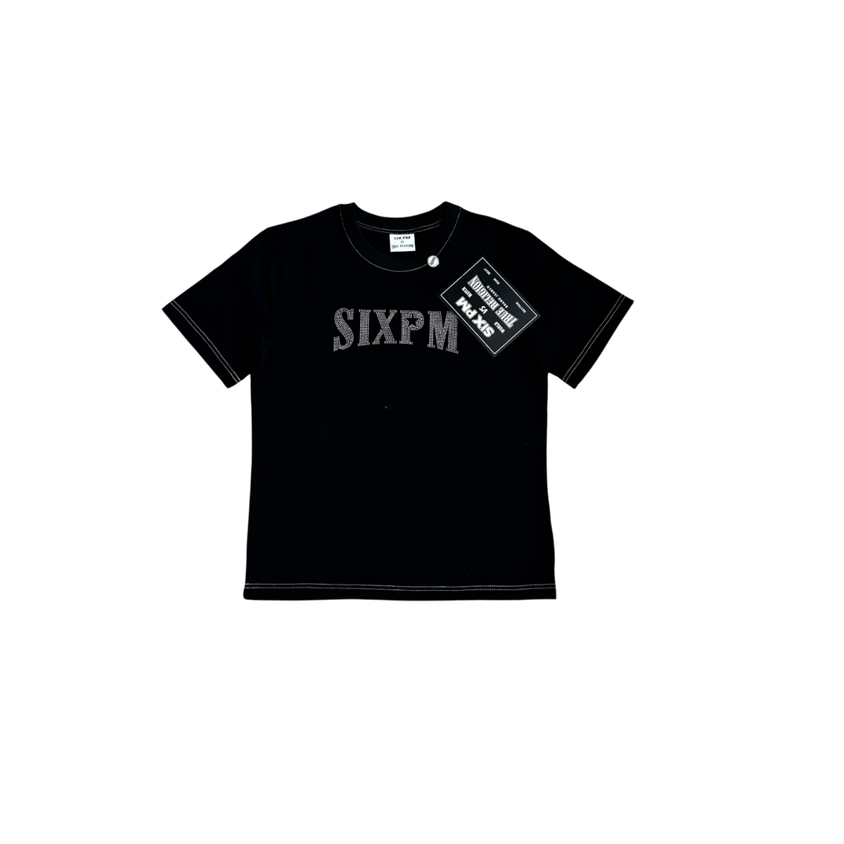 6PM x True Religion Rhinestones Tee Black - product view 1