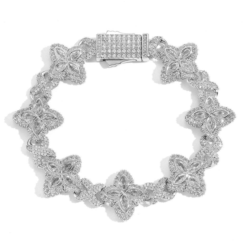 21Dripzz Iced Flower Bracelet Silver - product view 1