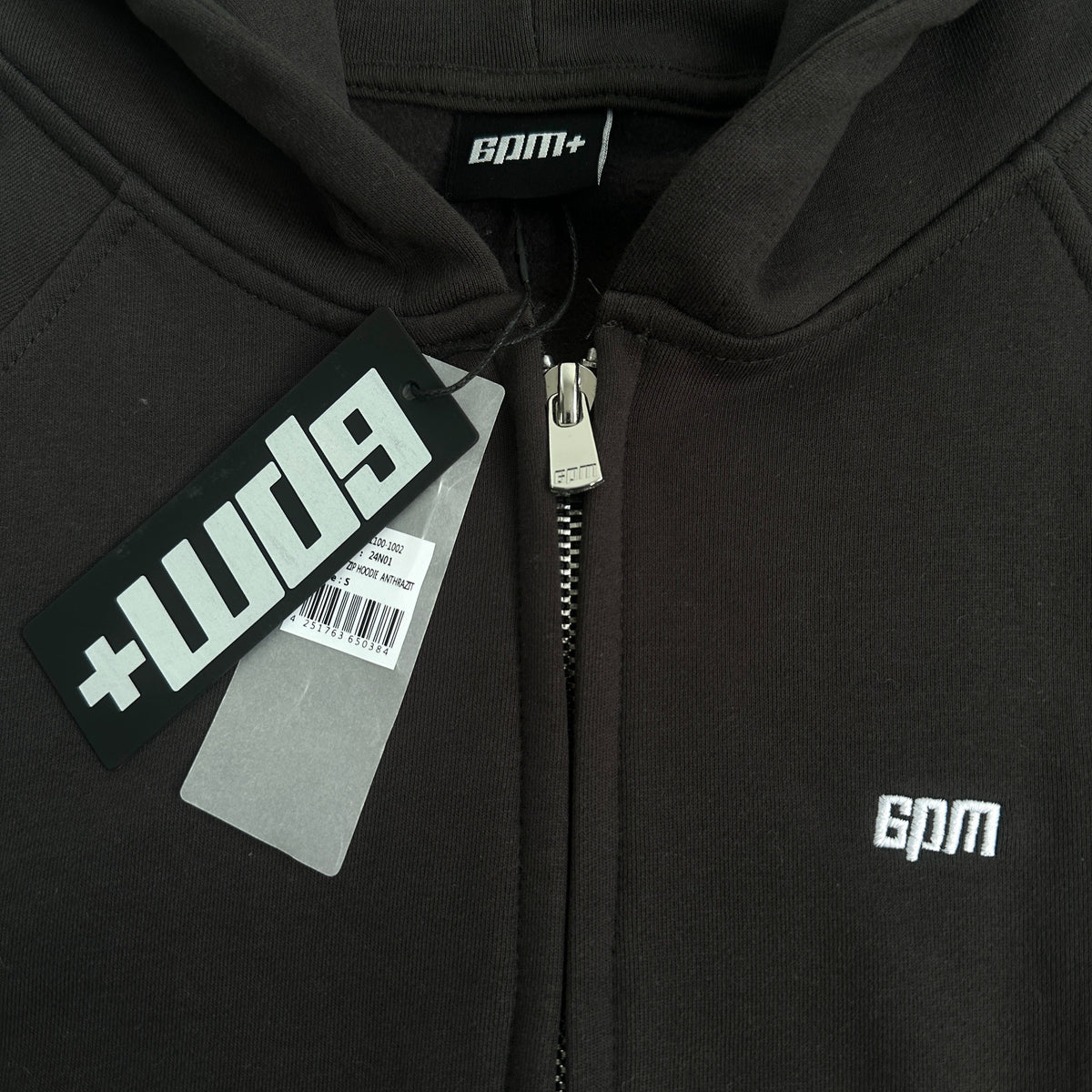 6PM Basic Zip Hoodie Anthrazit - product view 3