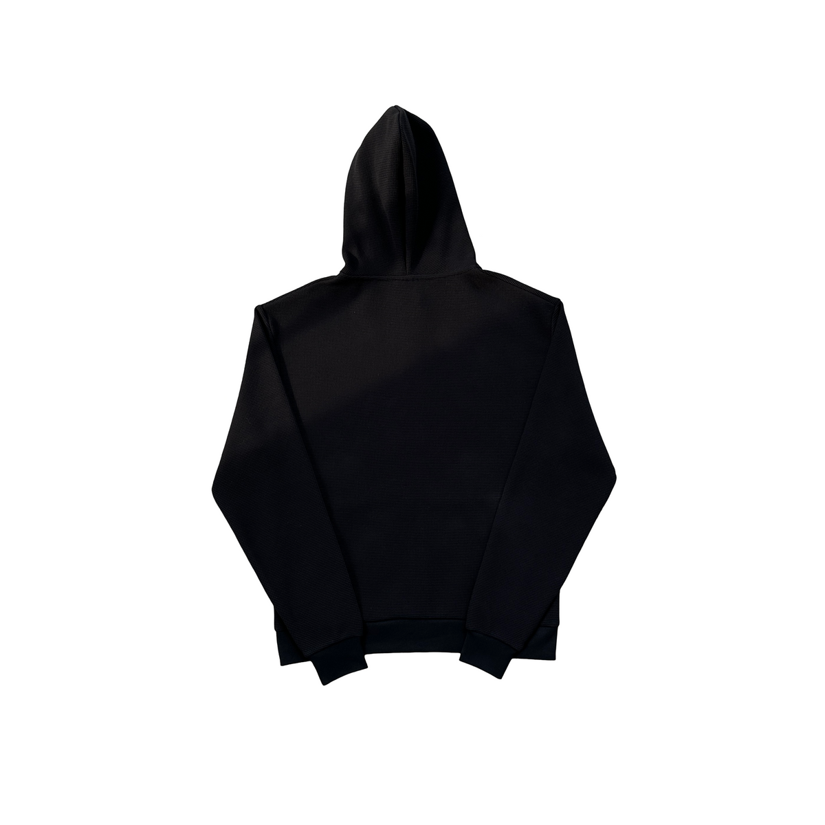 99Based Logo Waffle Zip Hoodie Black - product view 2