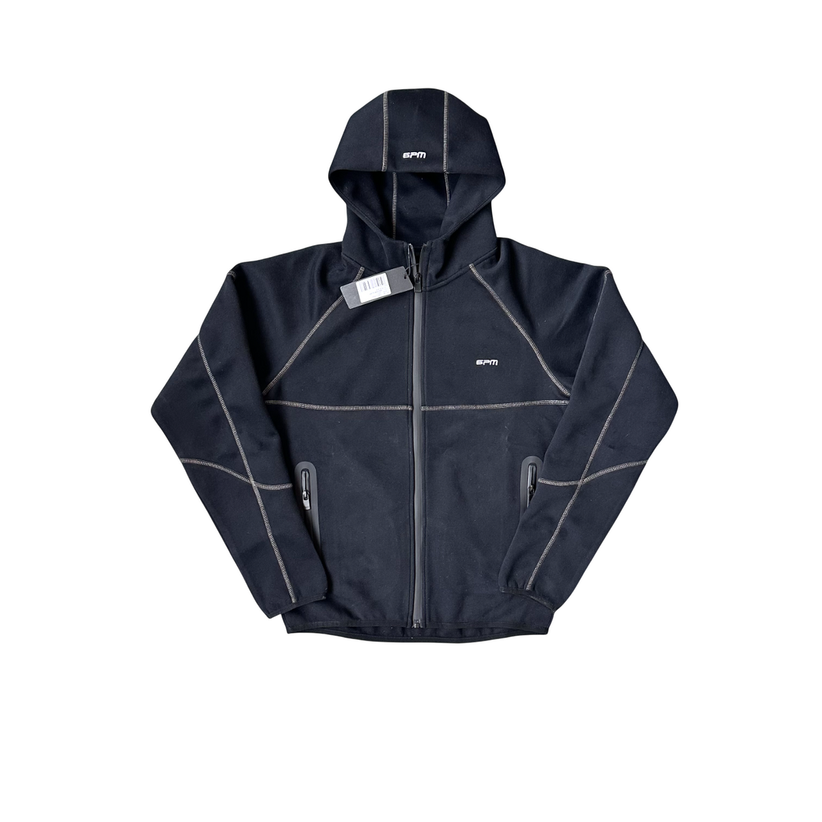 6PM Tech Zip Hoodie Black - product view 1