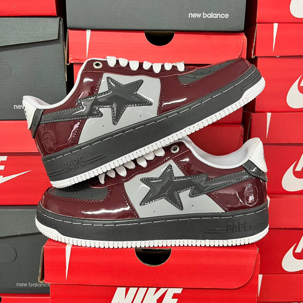 A Bathing Ape Bapesta Bordeaux/Grey/Black - product view 2