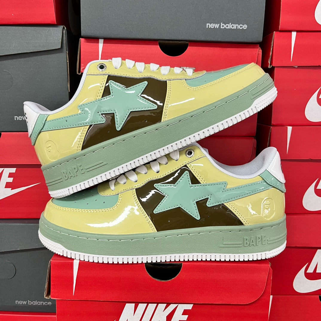 A Bathing Ape Bapesta Green/Yellow/Brown - product view 2