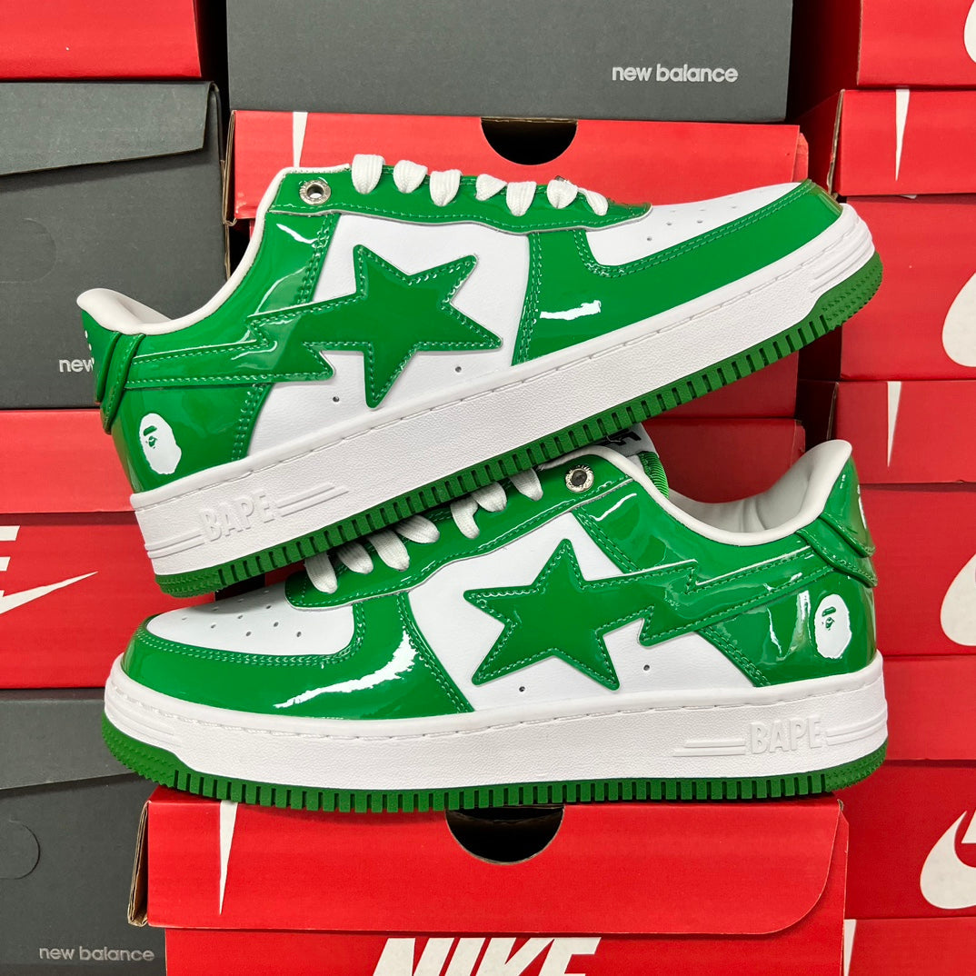 A Bathing Ape Bapesta Green/White - product view 2