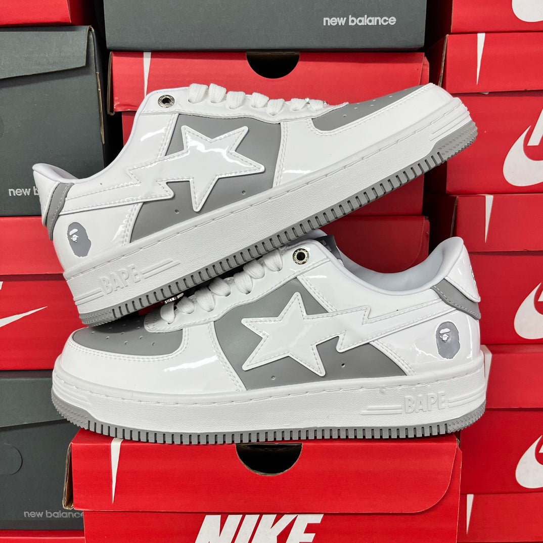 A Bathing Ape Bapesta Grey/White - product view 2