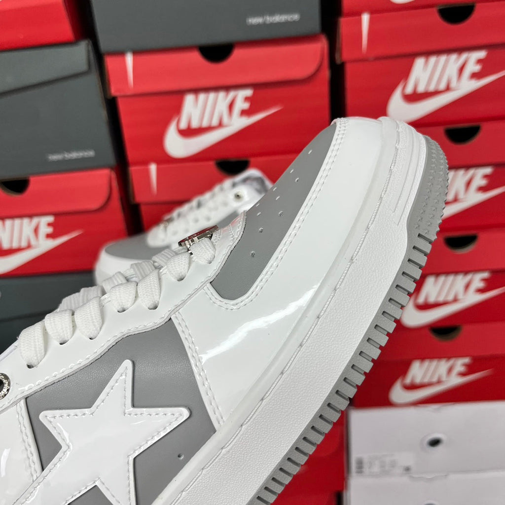 A Bathing Ape Bapesta Grey/White - product view 3