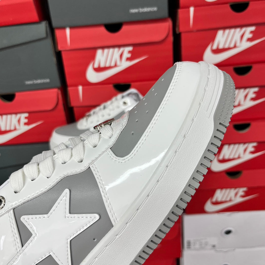 A Bathing Ape Bapesta Grey/White - product view 3