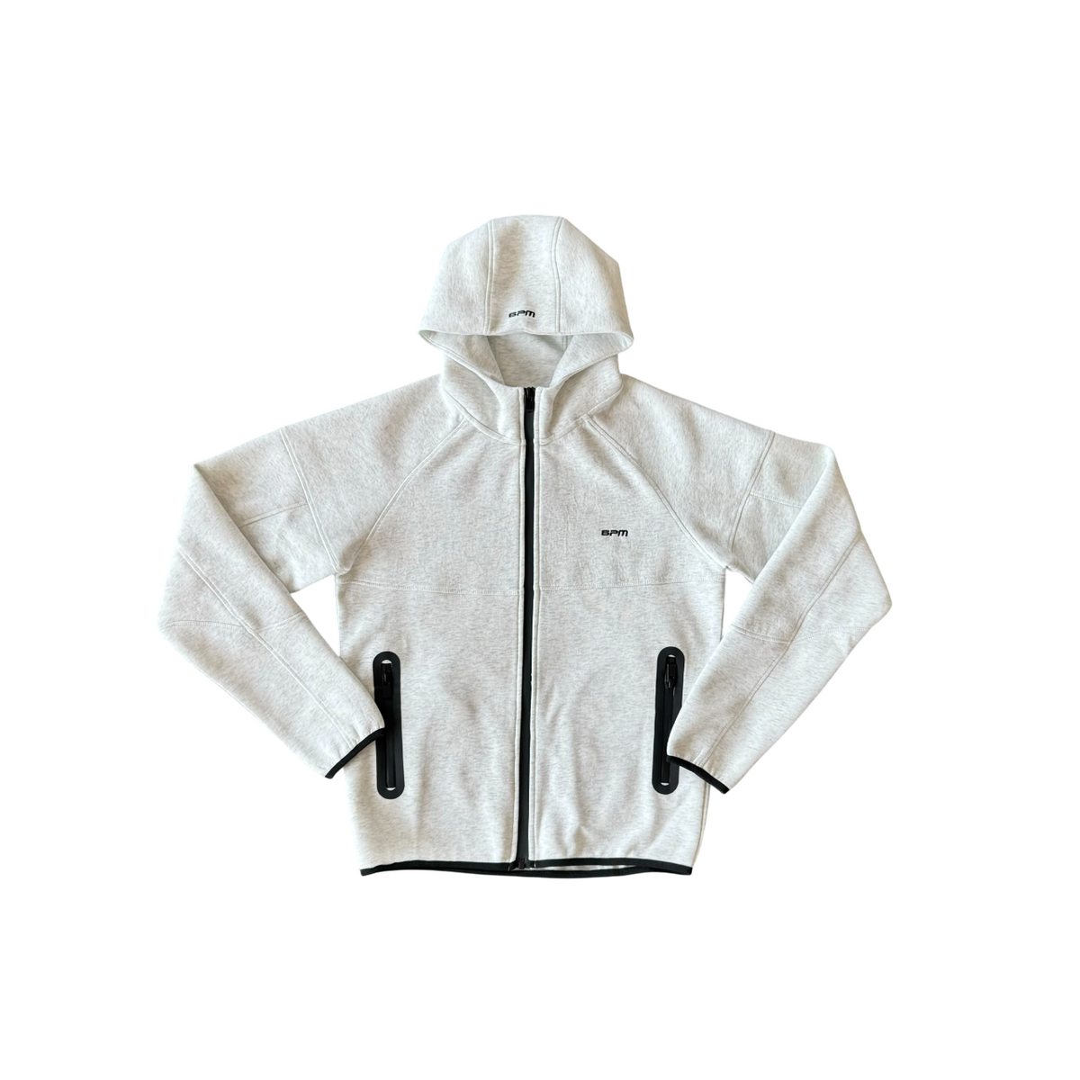 6PM Tech Zip Hoodie Grey - product view 1