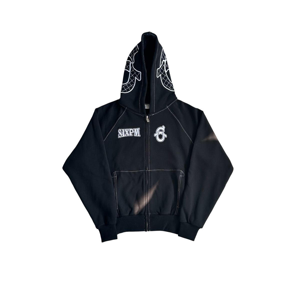 6PM Horseshoe Zip Hoodie Black - product view 1