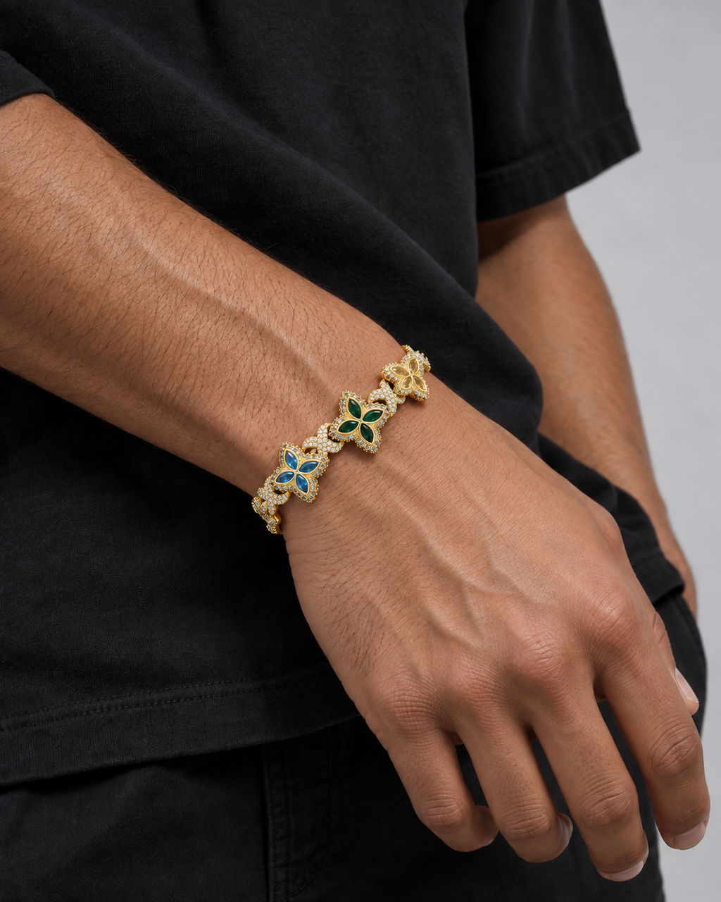 21Dripzz Iced Flower Bracelet Gold Multicolor - product view 2