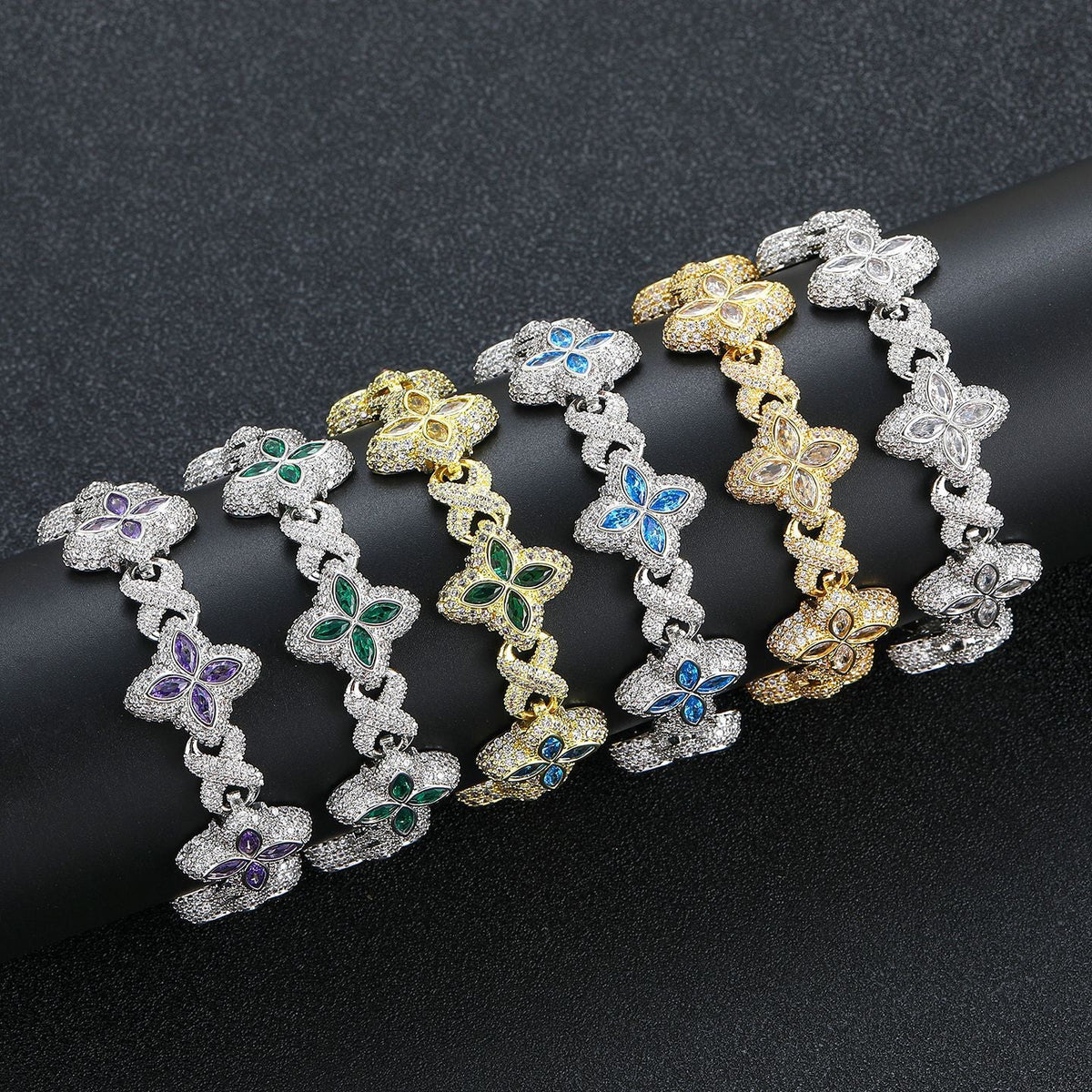 21Dripzz Iced Flower Bracelet Gold Multicolor - product view 3