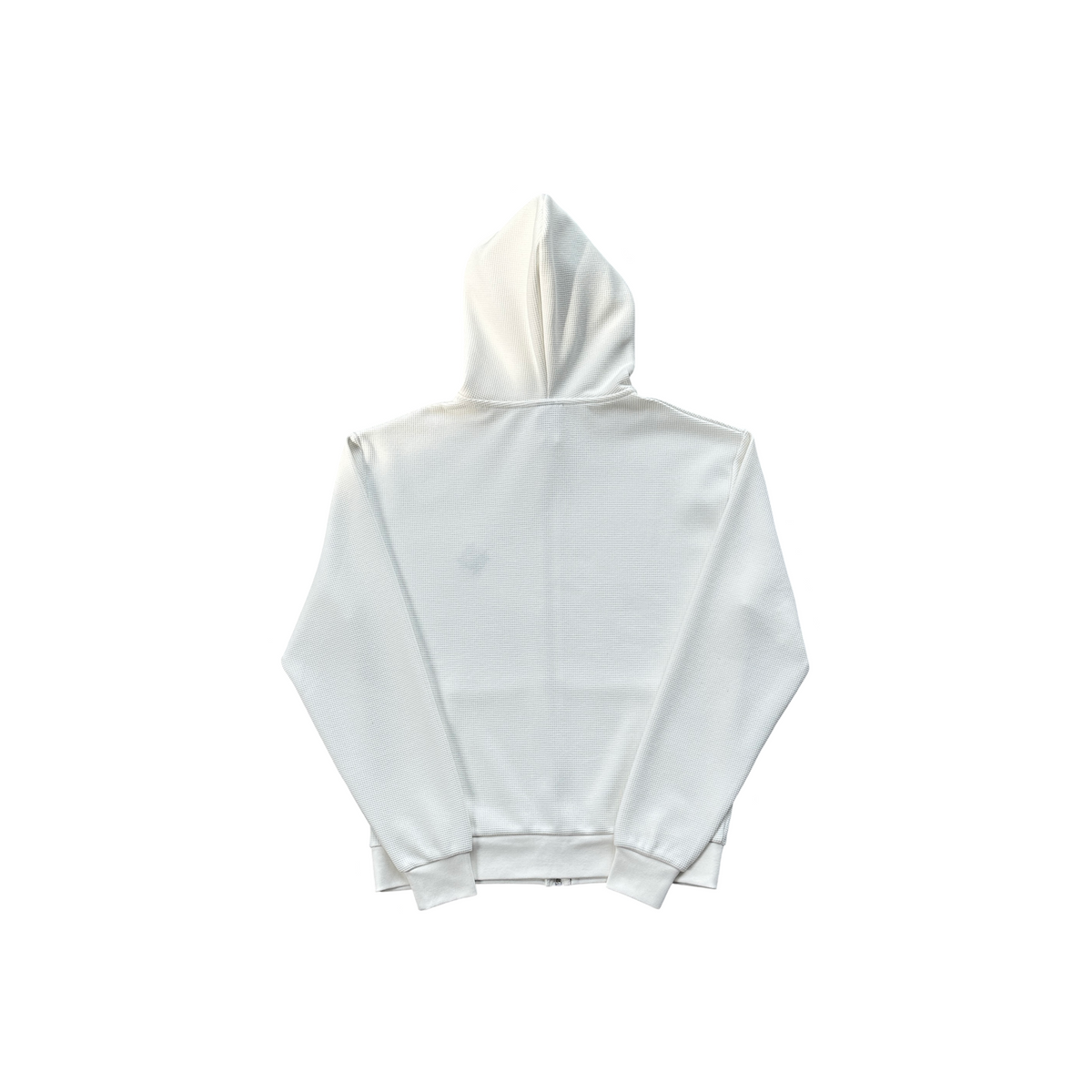 99Based Logo Waffle Zip Hoodie White - product view 2