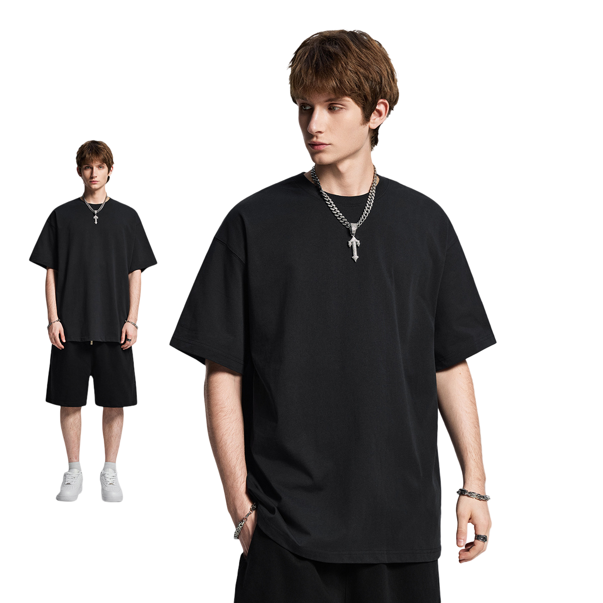 21Dripzz Essential Oversized Tee – Black - product view 3