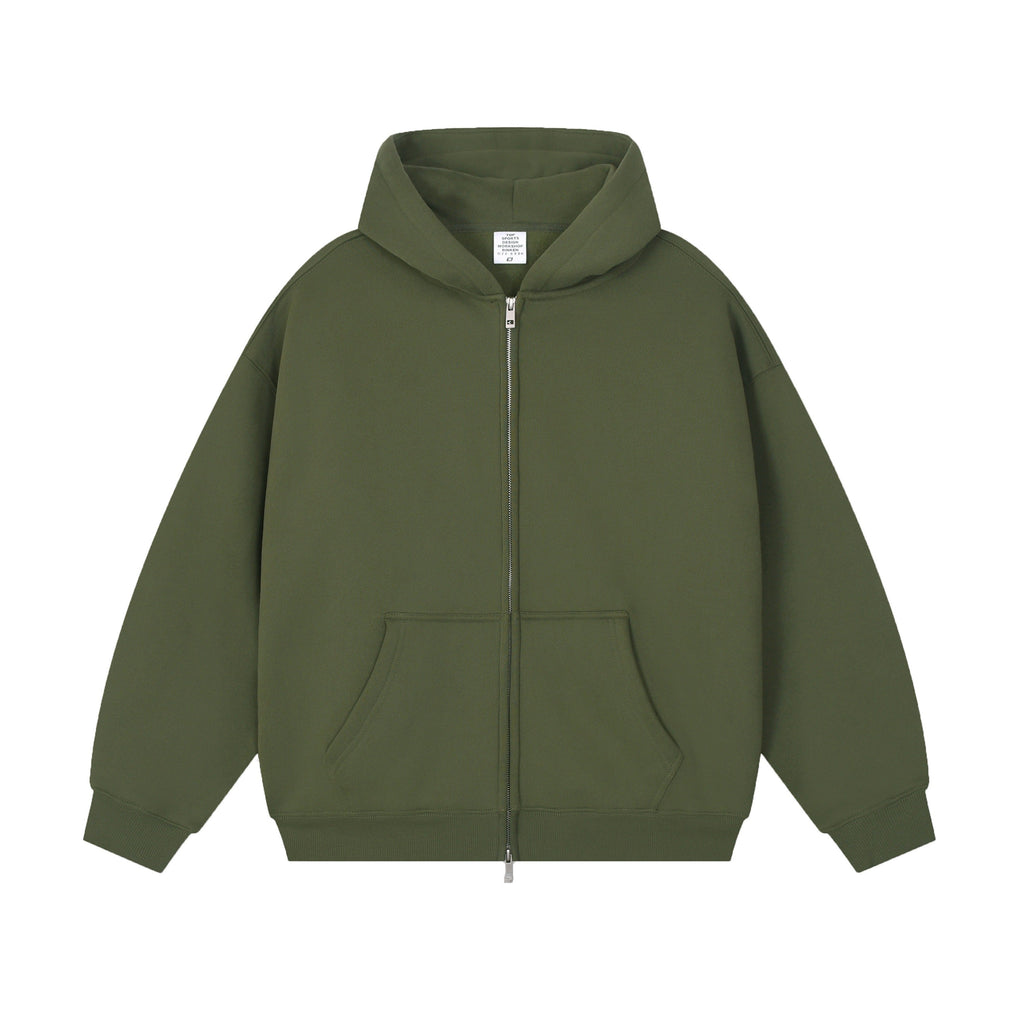 21Dripzz Essential Zip Hoodie - Cactus Green - product view 1